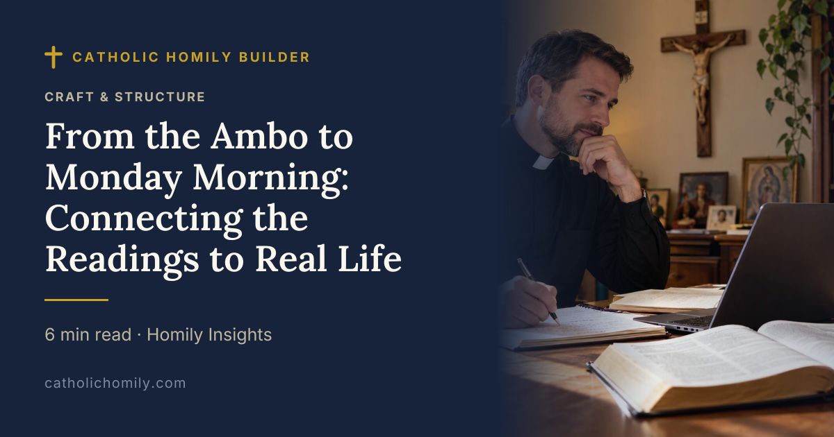 From the Ambo to Monday Morning: Connecting the Readings to Real Life ...